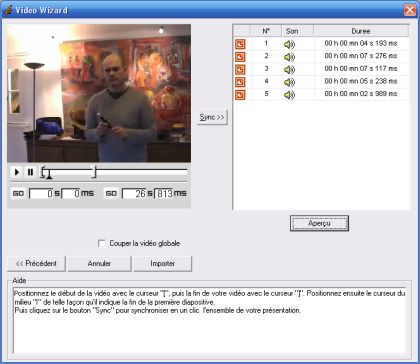 Grille de vidéo en mode intelligent